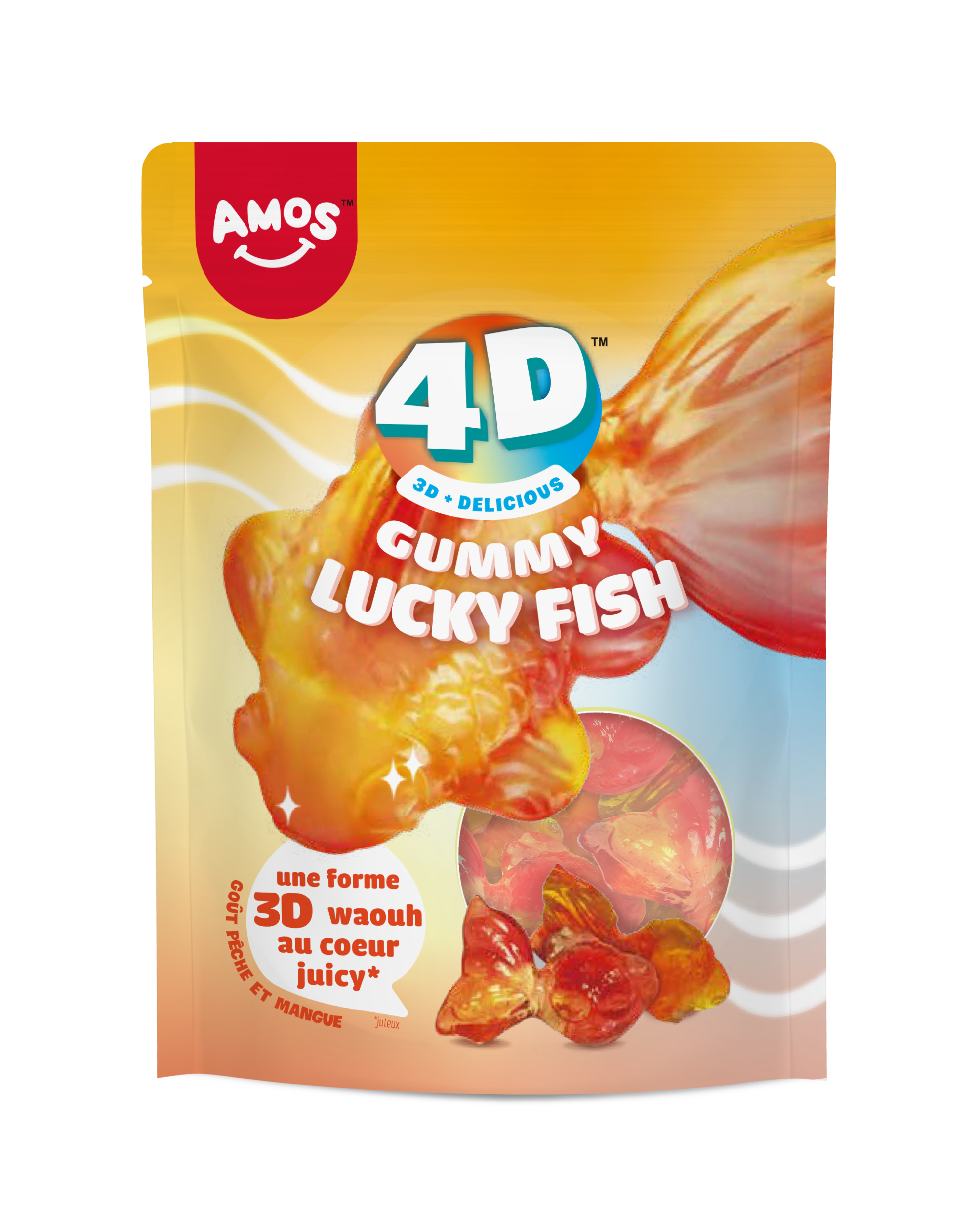 Amos 4D Creative Lucky Fish - bonbons gélifiés doux - 65g