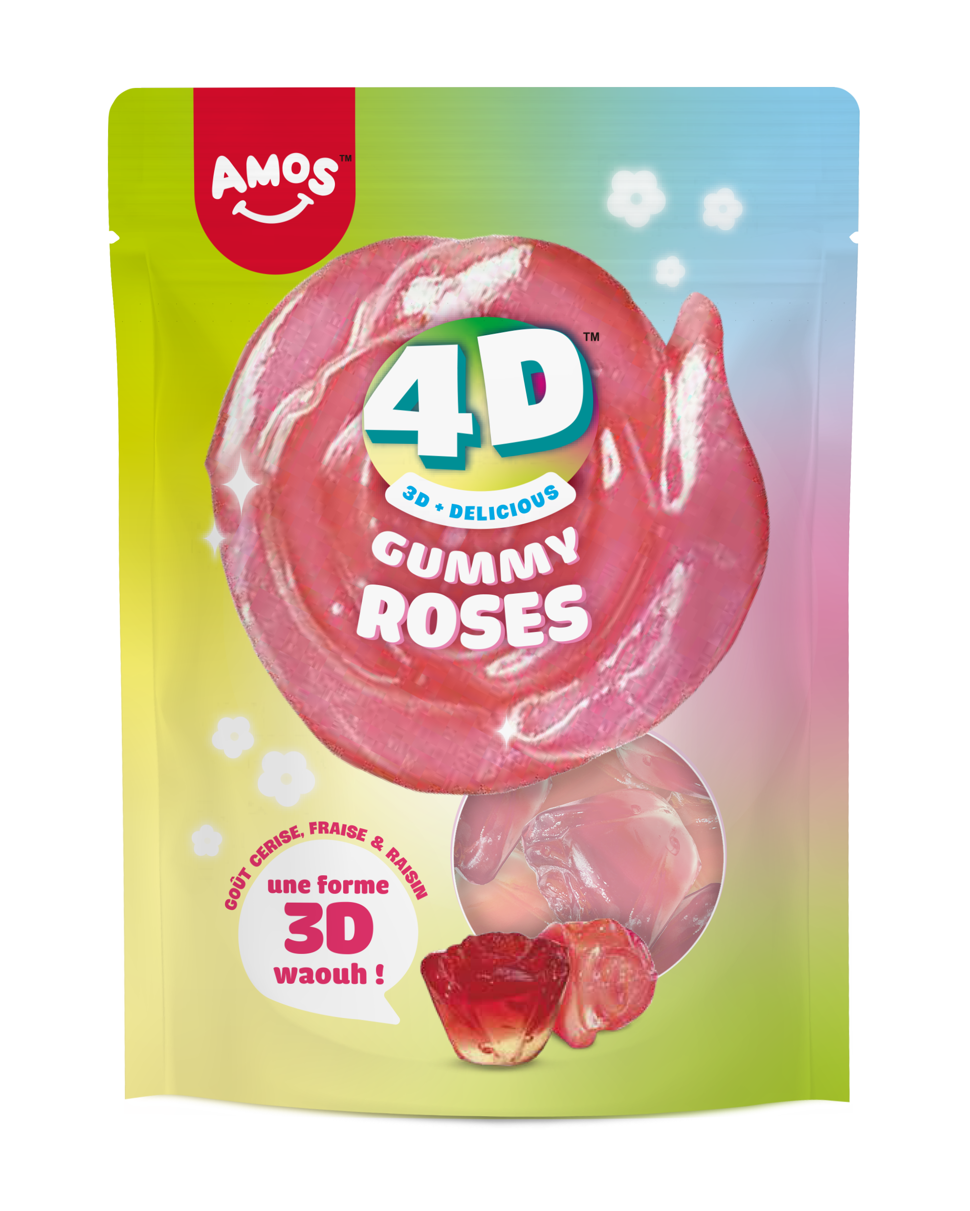 Amos 4D Creative Roses - bonbons gélifiés doux - 120g