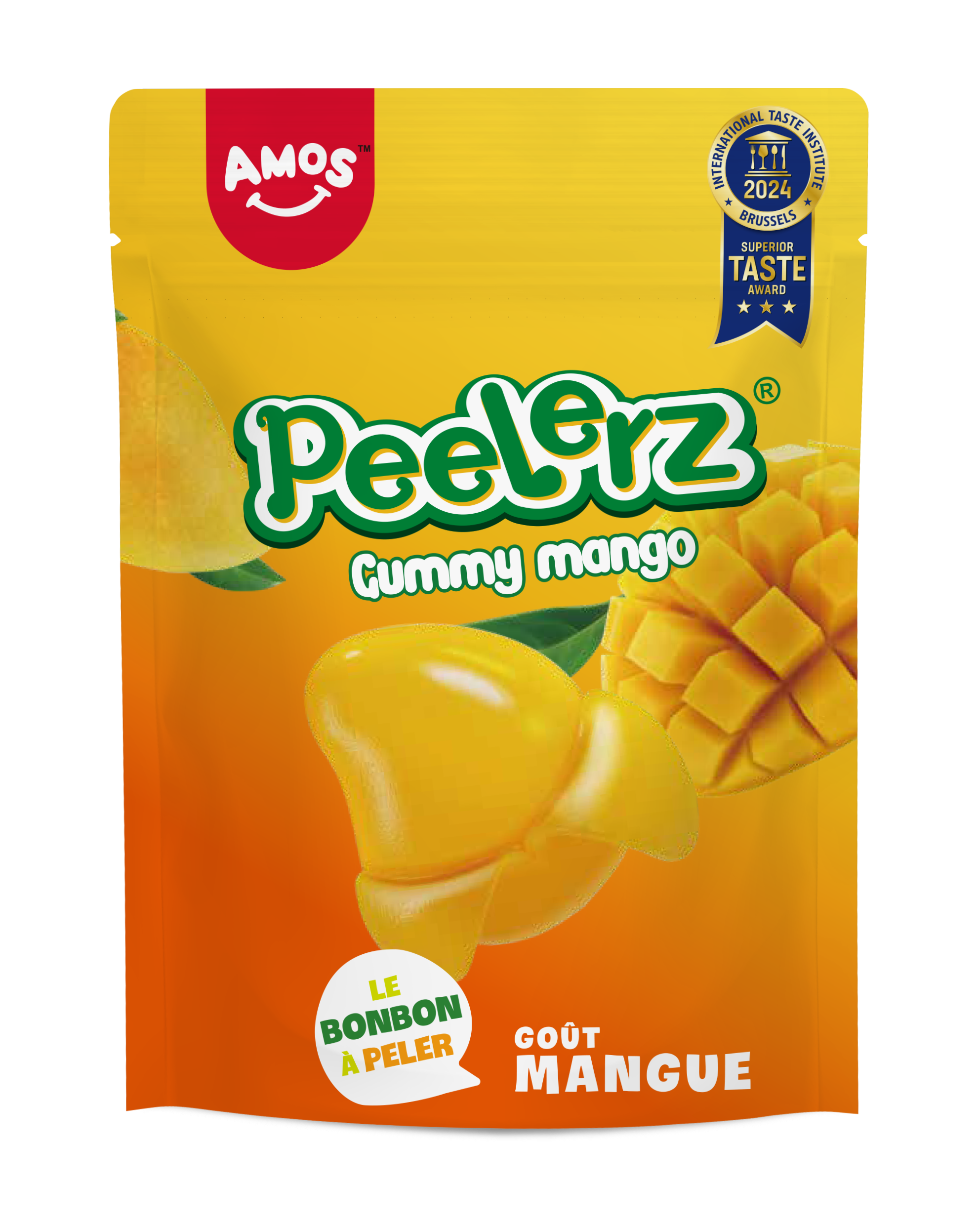 Amos Peelerz Mangue - bonbons gélifiés doux - 120g