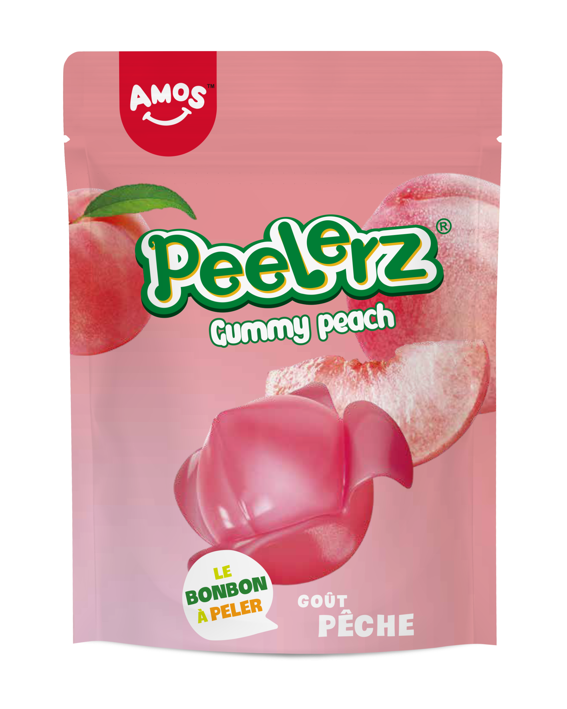 Amos Peelerz Pêche - bonbons gélifiés doux - 120g