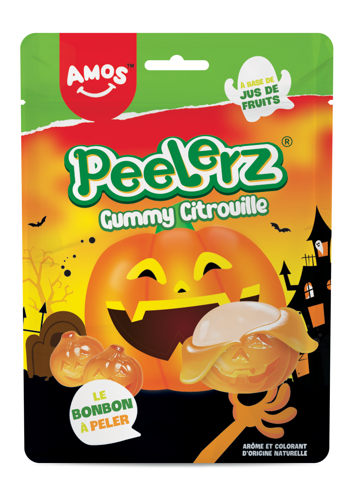 Amos Peelerz Citrouille - bonbons gélifiés doux - 120g