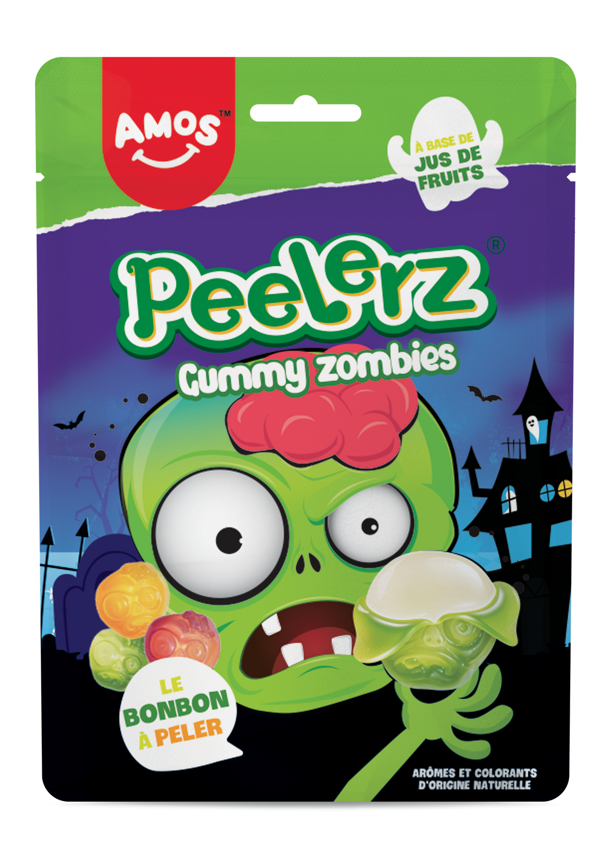 Amos Peelerz Zombies - bonbons gélifiés doux - 120g