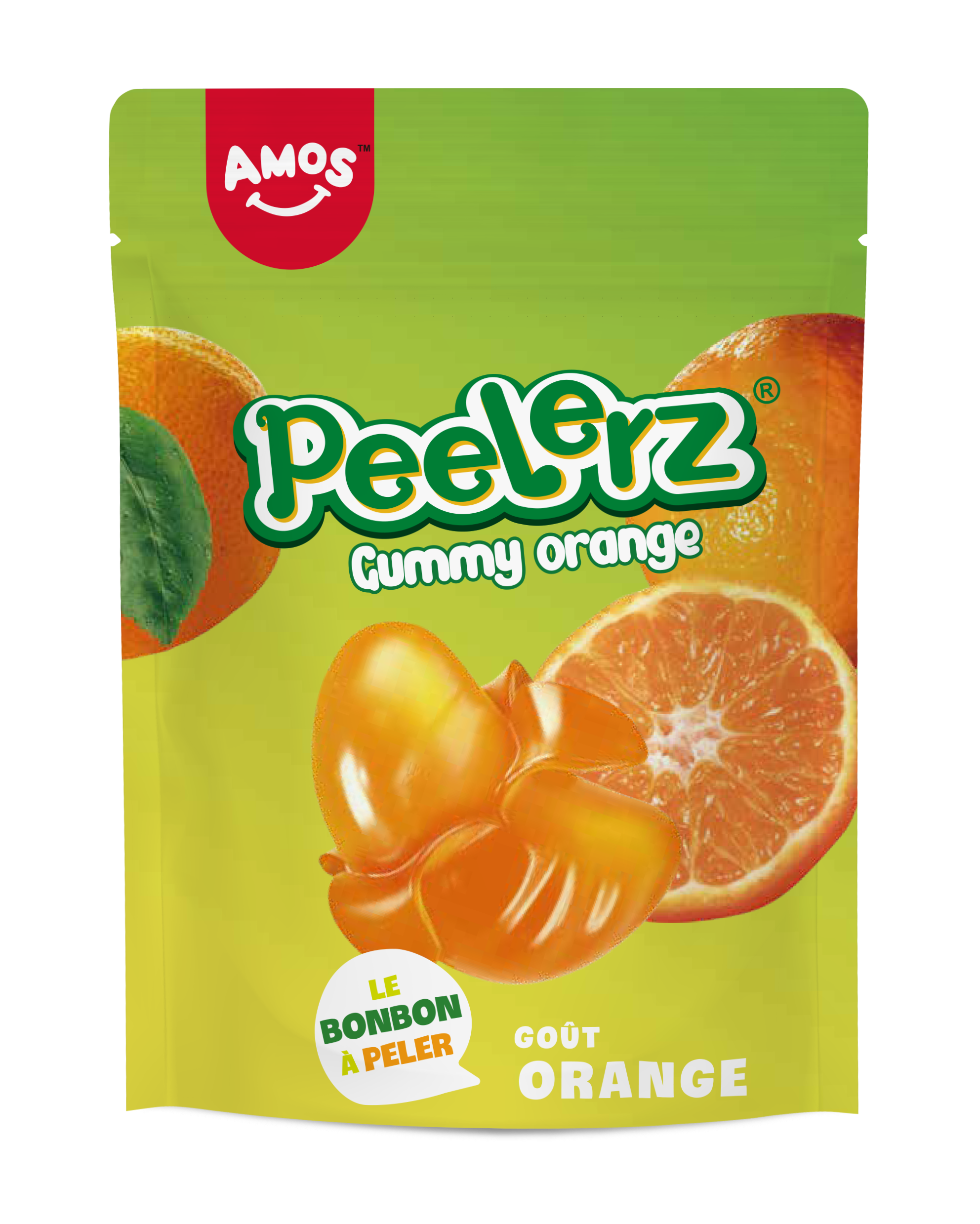 Amos Peelerz Orange - bonbons gélifiés doux - 120g